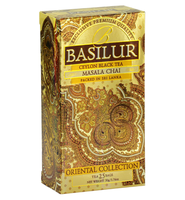 Basilur Oriental Masala Chai Tea, 25 Count Tea Bags