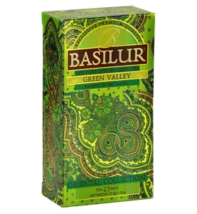 Basilur Oriental Green Valley, 25 Count Tea Bags