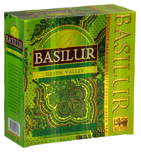 Basilur Oriental Green Valley, 100 Count Tea Bags