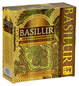 Basilur Oriental Golden Crescent Tea, 100 Count Tea Bags