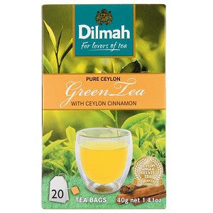 Dilmah Green Tea With Cinnamon, 20 Count Tea Bags