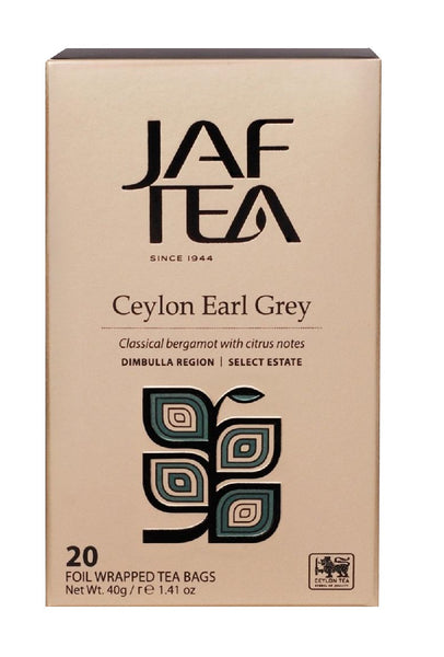 Jaf Ceylon Earl Grey Tea, 20 Count Tea Bags