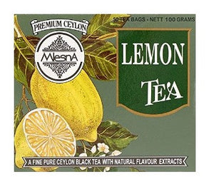 Mlesna Lemon Flavoured Ceylon Tea, 50 Count Tea Bags