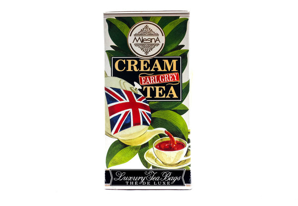 Mlesna Cream Earl Grey Flavoured Ceylon Tea, 30 Count Tea Bags
