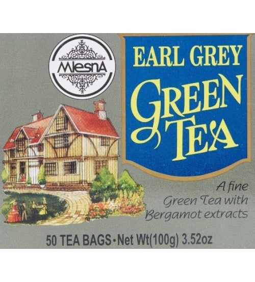 Mlesna Earl Grey Green Tea, 50 Count Tea Bags