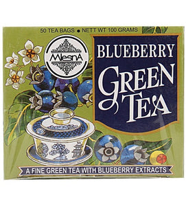Mlesna Blueberry Green Tea, 50 Count Tea Bags