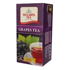 Steuarts グレープ風味のセイロン紅茶、25 カウント ティーバッグ
