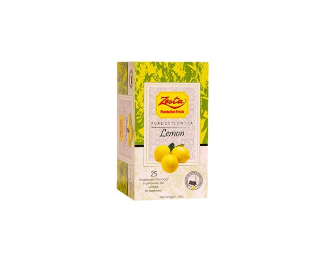 Zesta Lemon Flavoured Ceylon Black Tea, 25 Count Tea Bags