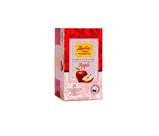 Zesta Apple Flavoured Ceylon Black Tea, 25 Count Tea Bags