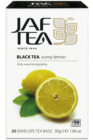 Jaf Sunny Lemon Ceylon Black Tea, 20 Count Tea Bags