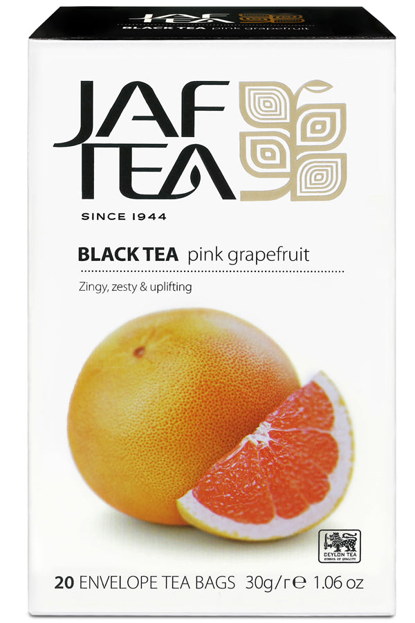 Jaf Pink Grapefruit Ceylon Black Tea, 20 Count Tea Bags