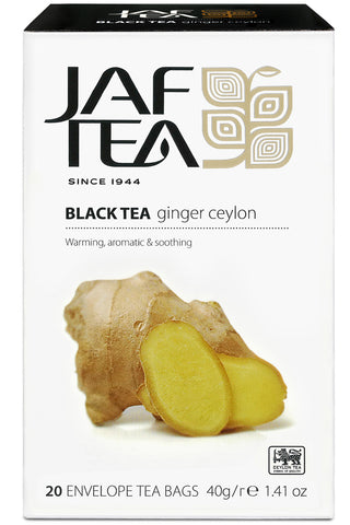 Jaf Ginger Ceylon Black Tea, 20 Count Tea Bags