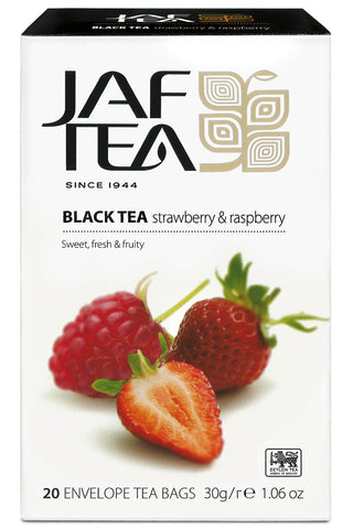 Jaf いちごとラズベリーのセイロン紅茶、20 カウント ティーバッグ