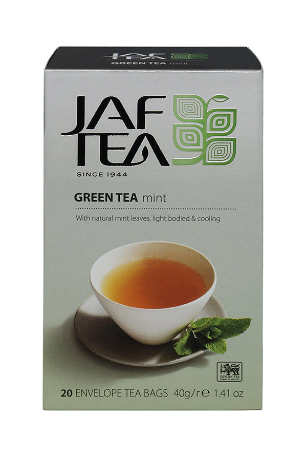 Jaf Mint Flavoured Ceylon Green Tea, 20 Count Tea Bags