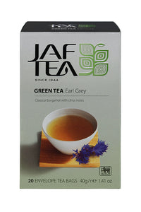 Jaf Earl Grey Flavoured Ceylon Green Tea, 20 Count Tea Bags