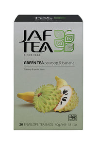 Jaf サワーソップとバナナ風味のセイロン緑茶、20 カウント ティーバッグ