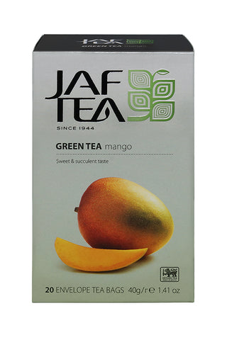 Jaf マンゴー風味のセイロン緑茶、20 カウント ティーバッグ