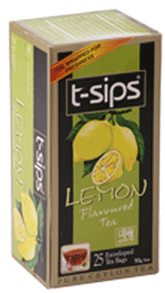 T-sips Lemon Flavoured Ceylon Black Tea, 25 Count Tea Bags