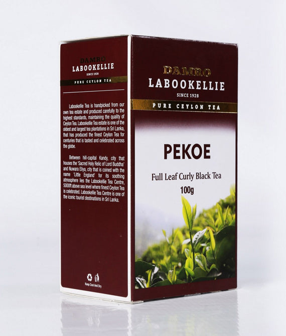 Damro Labookellie PEKOE ピュアセイロン紅茶、ルースティー 100g