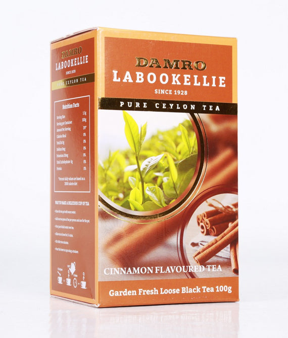 Damro Labookellie Cinnamon Flavoured Pure Ceylon Black Tea, Loose Tea 100g