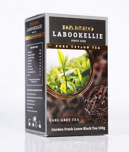 Damro Labookellie アールグレイ風味のピュアセイロン紅茶、ルースティー 100g