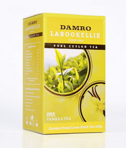 Damro Labookellie バニラ風味のピュアセイロン紅茶、ルースティー 100g