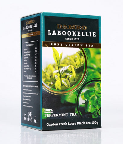 Damro Labookellie ペパーミント風味のピュアセイロン紅茶、ルースティー 100g