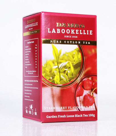 Damro Labookellie ストロベリー風味のピュアセイロン紅茶、ルースティー 100g