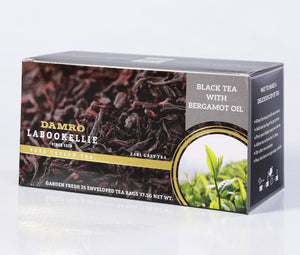 Damro Labookellie Earl Grey Flavoured Pure Ceylon Black Tea, 25 Count Tea Bags