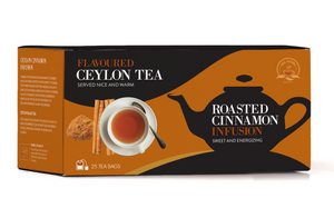 Tea Acres Cinnamon Flavoured Pure Ceylon Black Tea, 25 Count Tea Bags