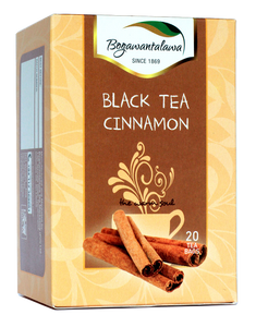 Bogawantalawa Cinnamon Flavoured Ceylon Black Tea, 20 Count Tea Bags