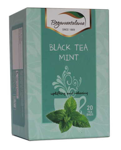 Bogawantalawa Mint Flavoured Ceylon Black tea, 20 Count Tea Bags