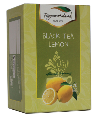 Bogawantalawa Lemon Flavoured Ceylon Black Tea, 20 Count Tea Bags