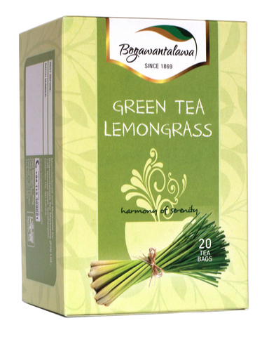Bogawantalawa Lemongrass Flavoured Green Tea, 20 Count Tea Bags