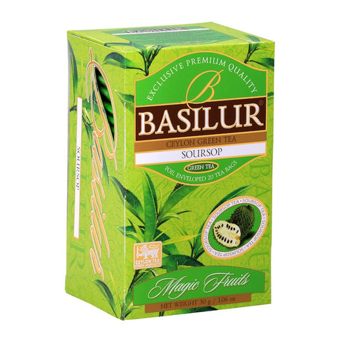 Basilur Magic Fruits Soursop Flavored Green Tea、25 カウント ティーバッグ