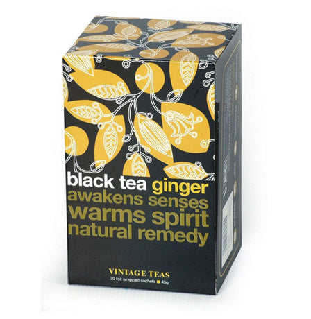 Vintage Ginger Flavoured Ceylon Black Tea, 30 Count Tea Bags