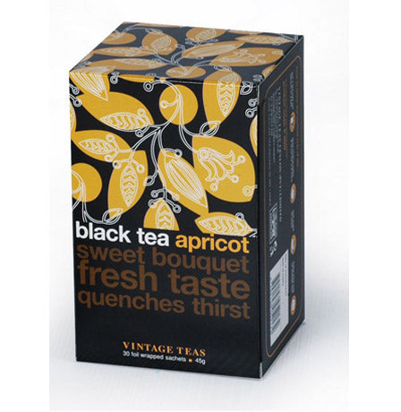 Vintage Apricot Flavoured Ceylon Tea, 30 Count Tea Bags