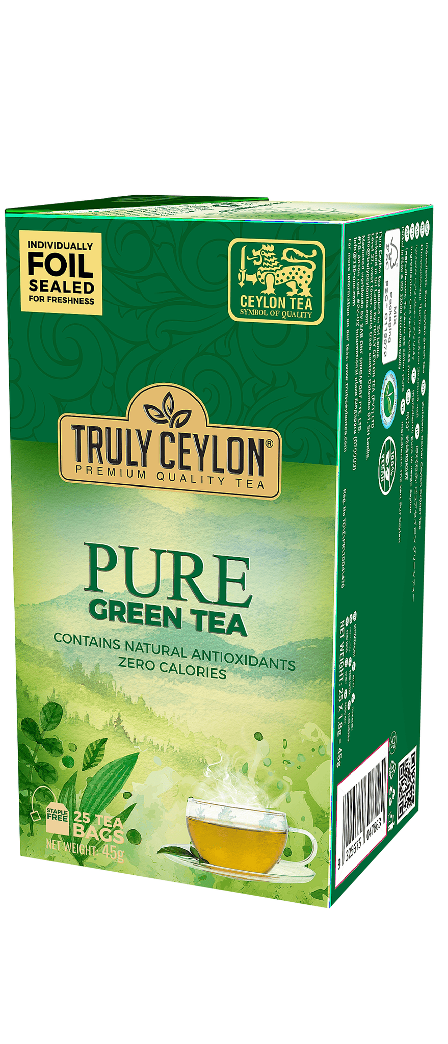Truly Ceylon Green Tea, 25 Count Tea Bags
