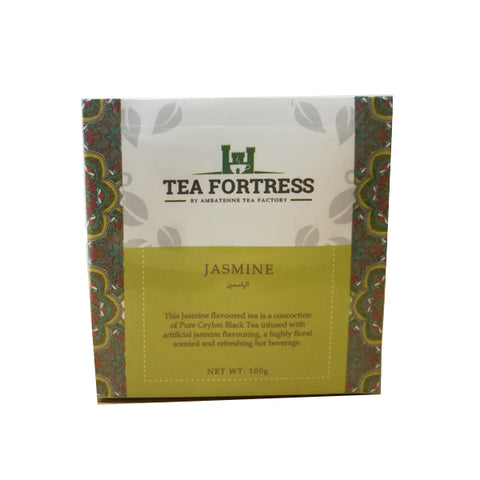 Tea Fortress Jasmine Flavoured Pure Ceylon Black Tea, Loose Tea 100g