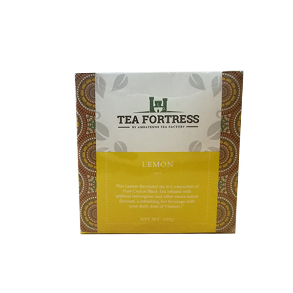 Tea Fortress Lemon Flavoured Pure Ceylon Black Tea, Loose Tea 100g