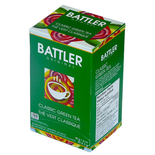 Battler Classic Green Tea, 20 Count Tea Bags
