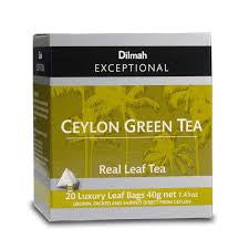 Dilmah Exceptional Ceylon Green Tea, 20 Count Tea Bags