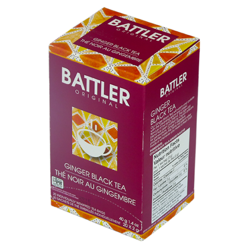 Battler Ginger Flavoured Ceylon Black Tea, 20 Count Tea Bags ...