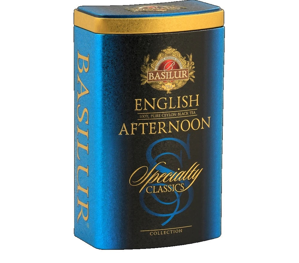 Basilur Specialty Classic English Afternoon Ceylon Tea Tin Caddy, Loose Tea 100g