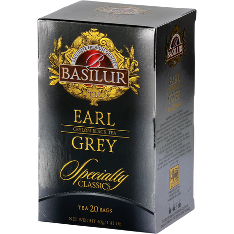 Basilur Specialty Classic Earl Grey Ceylon Tea, 25 Count Tea Bags