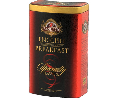 Basilur Specialty Classic 영국식 아침 식사 실론 티 틴 캐디, 루스 티 100g
