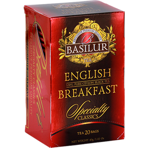 Basilur Specialty Classic English Breakfast Ceylon Tea, 25 Count Tea Bags