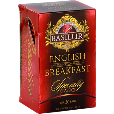 Basilur Specialty Classic English Breakfast Ceylon Tea, 25 Count Tea Bags