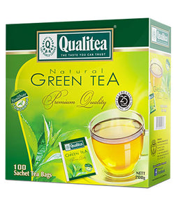 クオリテア 緑茶、100 カウント ティーバッグ