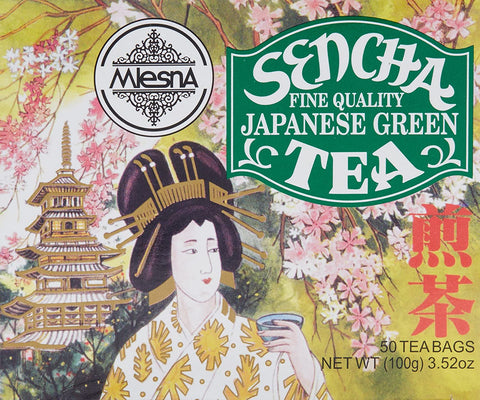 Mlesna Sencha Japanese Green Tea, 50 Count Tea Bags